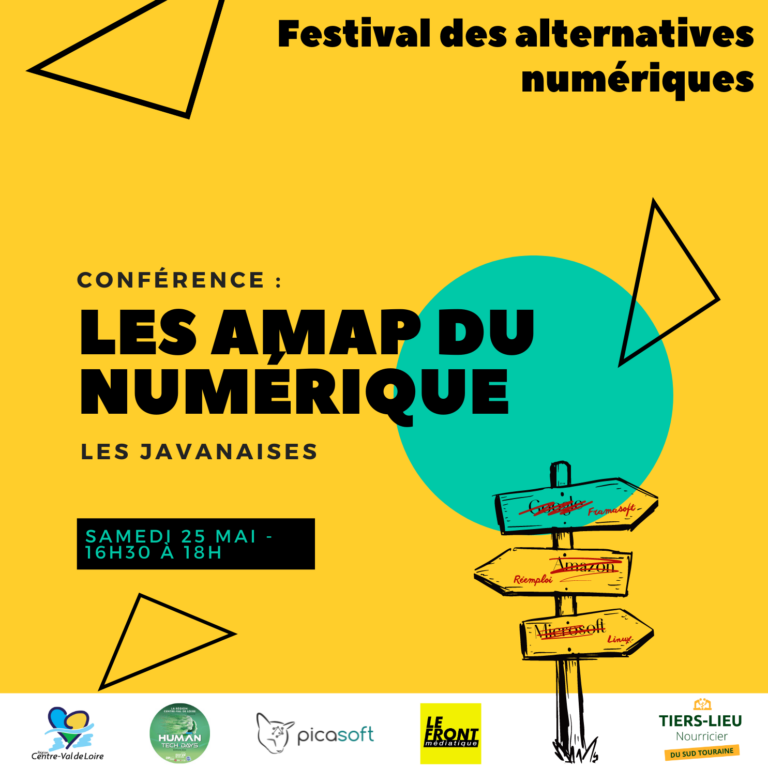 Affiche Festival Alternatives numérique - Conférence AMAP du numérique